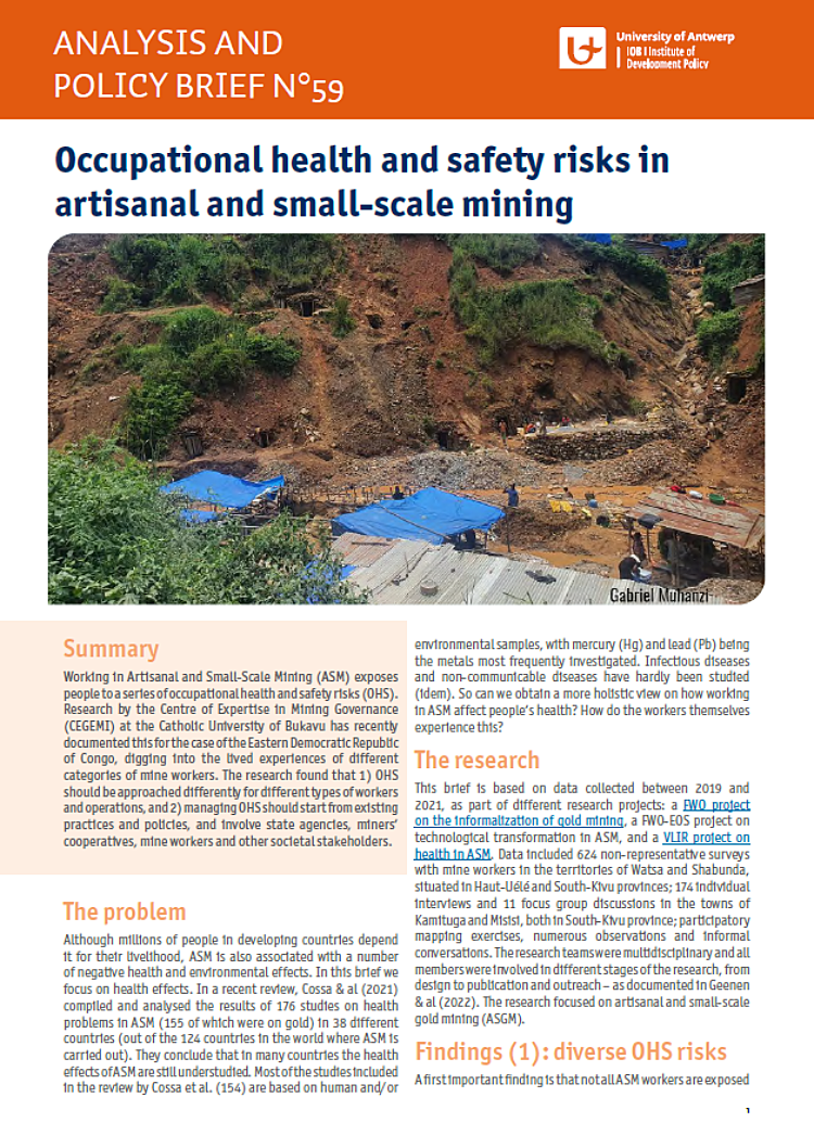 Analysis and Policy Brief on Occupational health and safety risks in ...